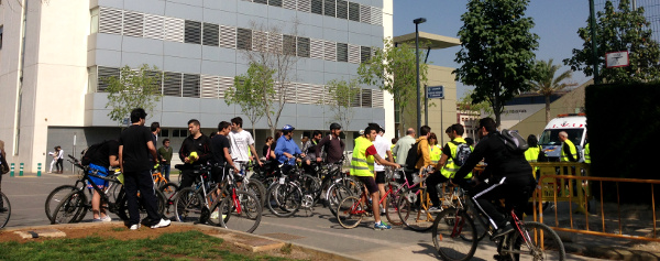 Celebración del Bon dia amb Bici en la UPV